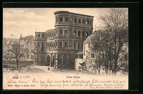 AK Trier, an der Porta Nigra