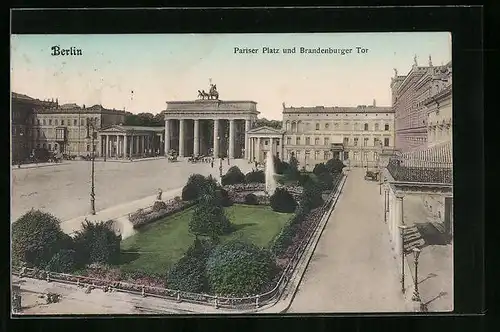 AK Berlin, Blick auf das Brandenburger Tor