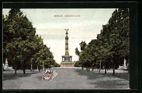 AK Berlin, Siegessäule und Siegesallee