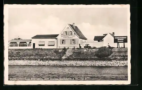 AK Gernsheim a. Rh., Café Rheingold