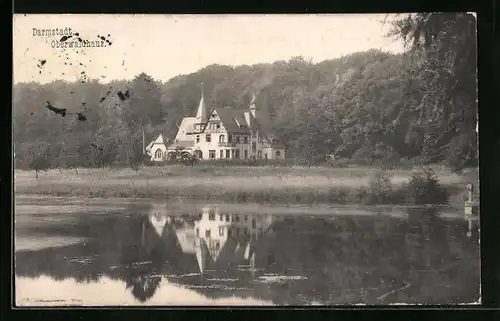 AK Darmstadt, Blick zum Oberwaldhaus