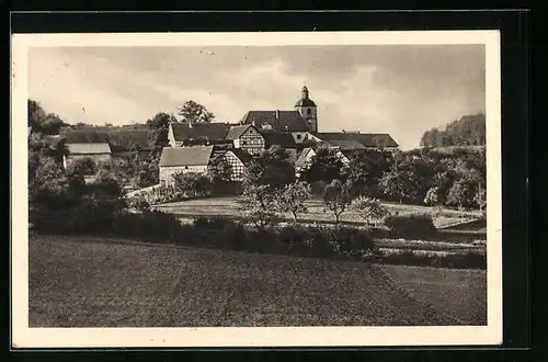 AK Neunkirchen i. O., Teilansicht mit Gasthof Zum grünen Baum