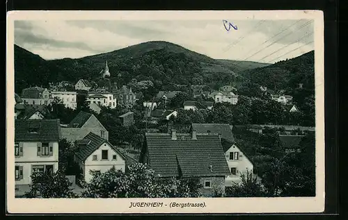 AK Jugenheim a. d. B., Teilansicht aus der Vogelschau
