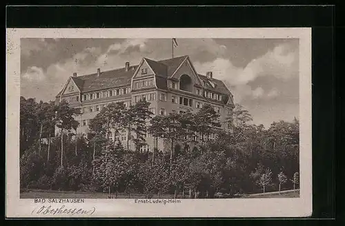 AK Bad Salzhausen, Blick zum Ernst-Ludwig-Heim