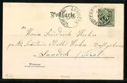 Mondschein-AK Rottenburg a. N., Totalansicht