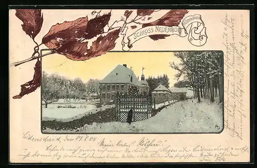 AK Lüdenscheid, Schloss Neuenhof im Winterglanz