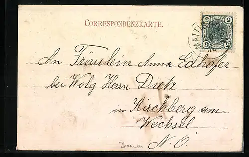 AK Mattighofen, Ortsansicht mit Strassenblick