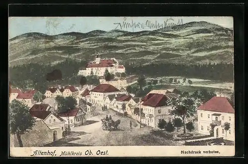 Künstler-AK Altenhof i. Mühlkreis, Panorama