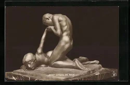AK Plastik Die Reue von Josef Limburg