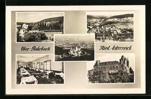 AK Ober-Rohrbach, Schloss, Teil- und Gesamtansicht