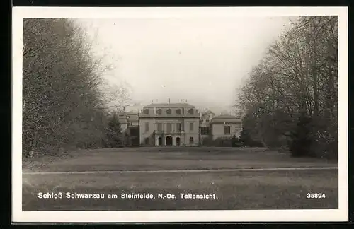 AK Schwarzau am Steinfelde, Blick zum Schloss