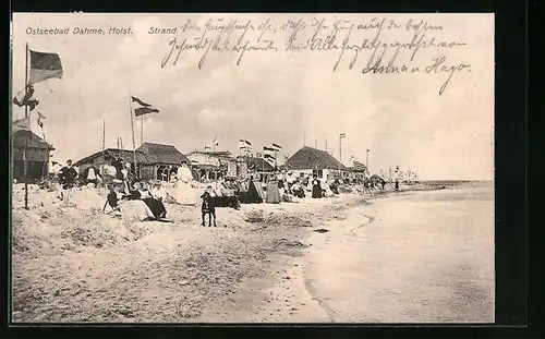 AK Ostseebad Dahme, Strandleben