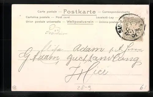 Präge-AK Aschenputtel, Tauben helfen beim Erbsen sortieren