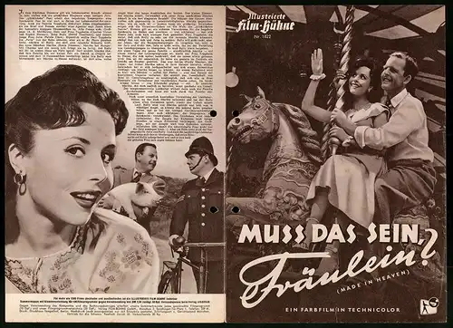 Filmprogramm IFB Nr. 1822, Muss das sein, Fräulein?, Sonja Ziemann, David Tomlinson, Regie: John Paddy Carstairs
