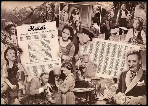 Filmprogramm IFB Nr. 1807, Heidi - Sehnsucht nach der Heimat, Elsbeth Sigmund, Heinrich Gretler, Luigi Comencini