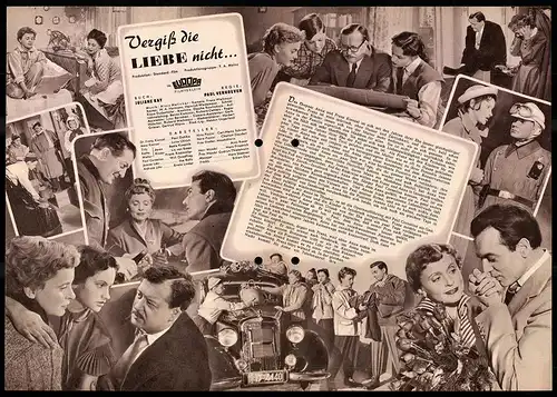 Filmprogramm IFB Nr. 1915, Vergiss die Liebe nicht..., Paul Dahlke, Luise Ullrich, Regie: Juliane Kay