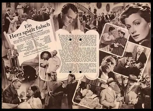 Filmprogramm IFB Nr. 1963, Ein Herz spielt falsch, O. W. Fischer, Ruth Leuwerik, Regie: Rudolf Jugert