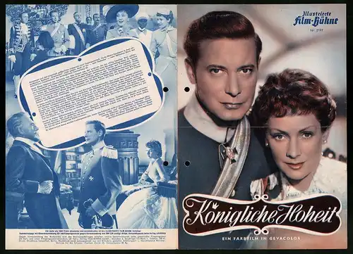Filmprogramm IFB Nr. 2197, Königliche Hoheit, Dieter Borsche, Ruth Leuwerik, Regie: Harald Braun