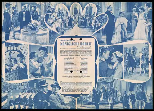 Filmprogramm IFB Nr. 2197, Königliche Hoheit, Dieter Borsche, Ruth Leuwerik, Regie: Harald Braun