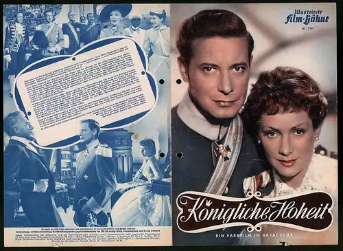 Filmprogramm IFB Nr. 2197, Königliche Hoheit, Dieter Borsche, Ruth Leuwerik, Regie: Harald Braun