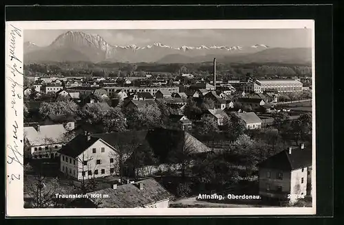 AK Attnang /Oberdonau, Teilansicht gegen Traunstein