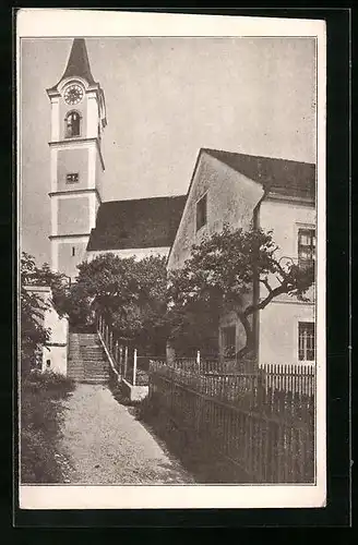 AK Ansfelden, Bruckners Geburtshaus und Kirche