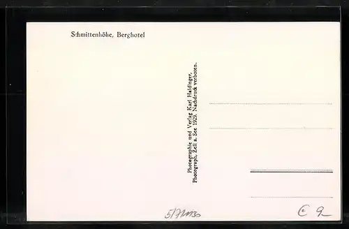 AK Schmittenhöhe, Berghotel mit Personen