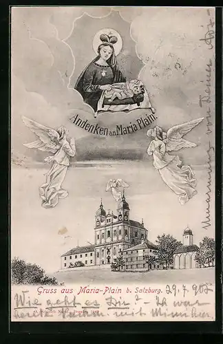 AK Salzburg, Kirche Maria-Plain, Andenken an Maria Plain