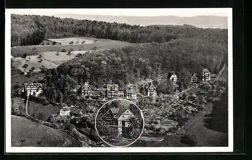 AK Oberhambach, Gasthaus-Pension Zum Lindenstein, Gesamtansicht