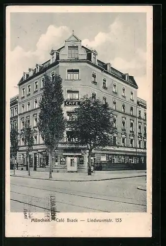 AK München, Café Brack in der Lindwurmstr. 153