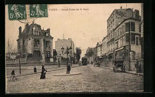 AK Vitry-sur-Seine, Rond-Point de la Gare