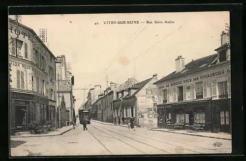 AK Vitry-sur-Seine, Rue Saint-Aubin