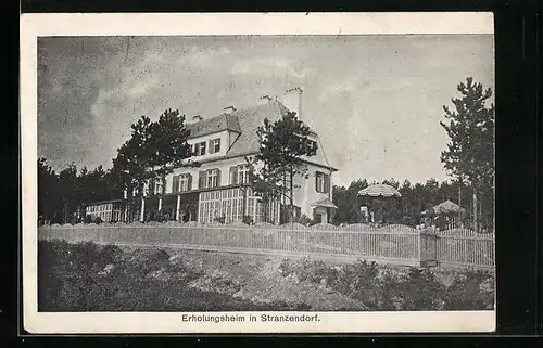 AK Stranzendorf, Erholungsheim mit Pavillon