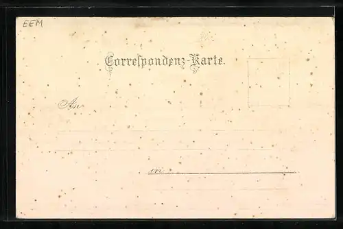 Lithographie Seebenstein, Partie aus dem Schlosspark, Ortspartie