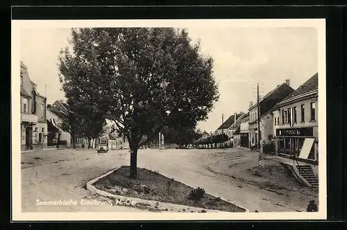 AK Ernstbrunn, Strassenpartie mit Geschäft