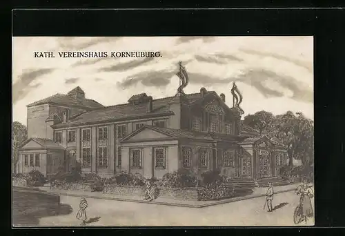 Künstler-AK Korneuburg, Kath. Vereinshaus