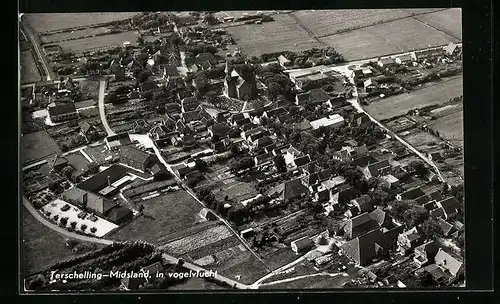 AK Terschelling-Midsland, Panorama in vogelvlucht