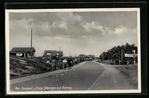 AK Nes /Ameland, Frisia Woningen a. d. Badweg