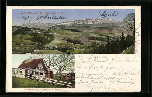 AK Teufen, Panorama der Waldeggansicht mit Speisewirtschaft