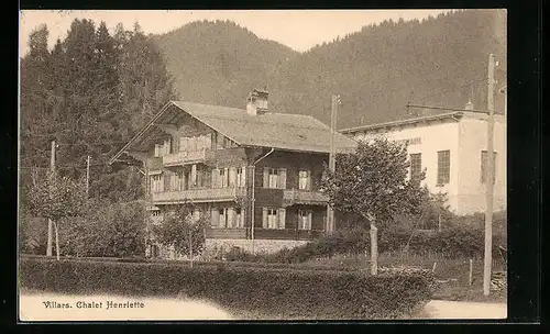 AK Villars, Chalet Henriette im Landschftsbild