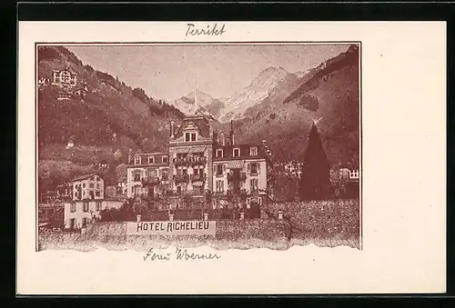 AK Territet, Blick auf Hotel Richelieu