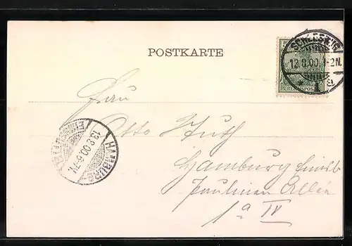 AK Idstedt, Gasthaus von H. Licht und Postagentur, Waffenkammer, Denkmal