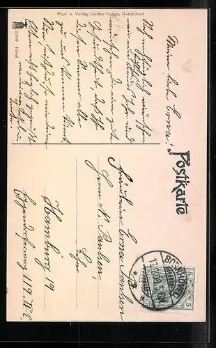 AK Bornhöved, Hein`s Gasthof, Strassenpartie mit Geschäft, Hinterm Teich