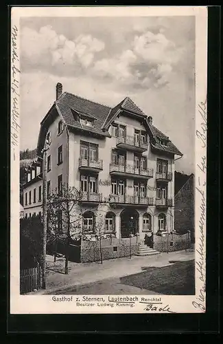 AK Lautenbach, Gasthof zum Sternen im Renchtal