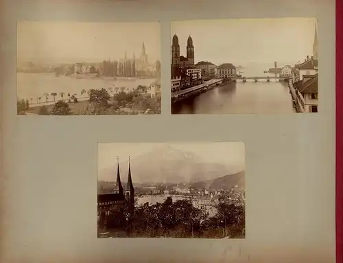 Fotoalbum mit 114 Fotografien, Ansicht Interlaken, Grosses Reisealbum 1887-1897 illustriert eine Europa-Reise