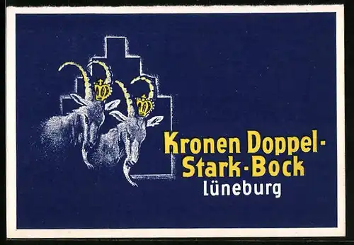 AK Lüneburg, Brauerei-Werbung der Kronen Doppel-Stark-Bock Lüneburg