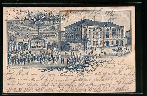 Lithographie Ganzsache PP9F334: Mügeln, Hotel Deutsches Haus von Otto Schneider