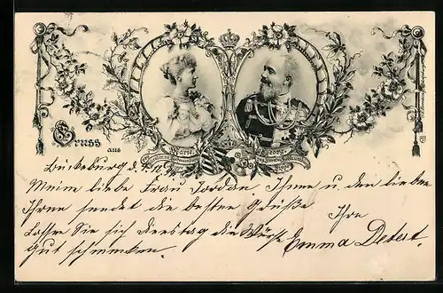 AK Marie Fürstin von Schaumburg-Lippe und Georg reg. Fürst von Schaumburg-Lippe