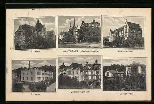 AK Stuttgart, St. Anna, Josephshaus, Vincentiushaus