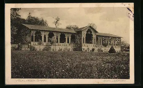 AK Völklingen /Saar., Schillerpark mit Pavillon